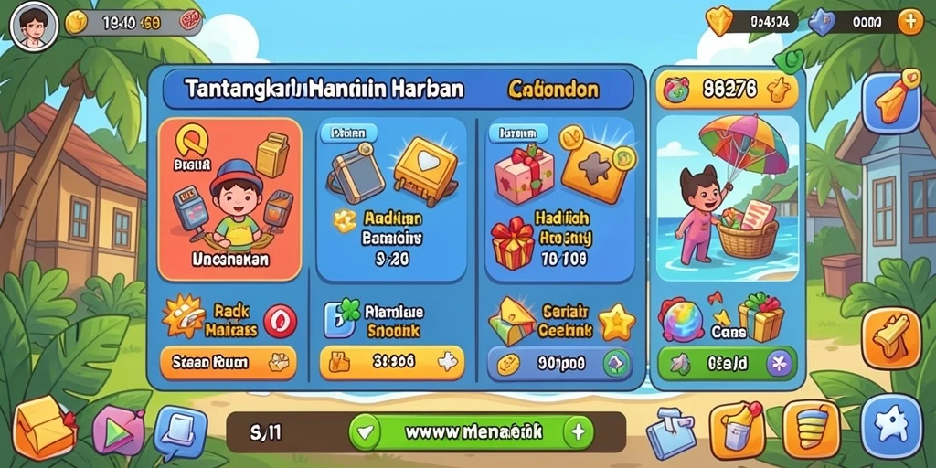 Tampilan awal permainan yang menawan.